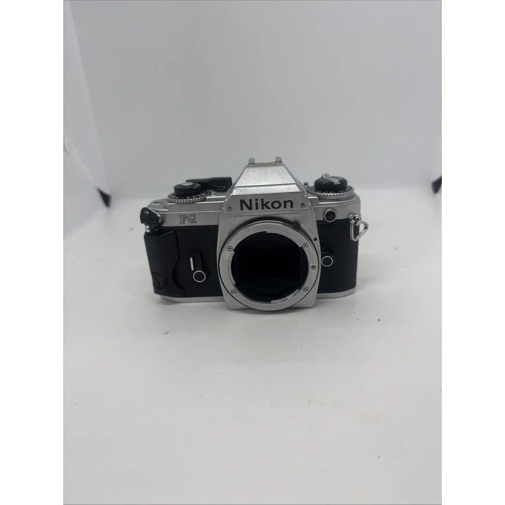 Nikon FG 35mm Film SLR Camera Body, Chrome (Camera Body Only) Untested
